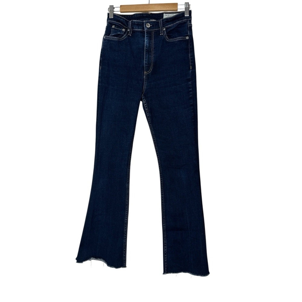 Rag & Bone Jeans Women's Size 28 Blue Casey High Rise Flare Stretch $248